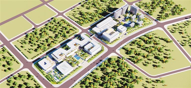 丝路航空创新中心项目效果图。（受访单位供图）