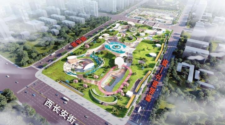 建设人员在西安地铁8号线长鸣路车辆段项目紧张施工.