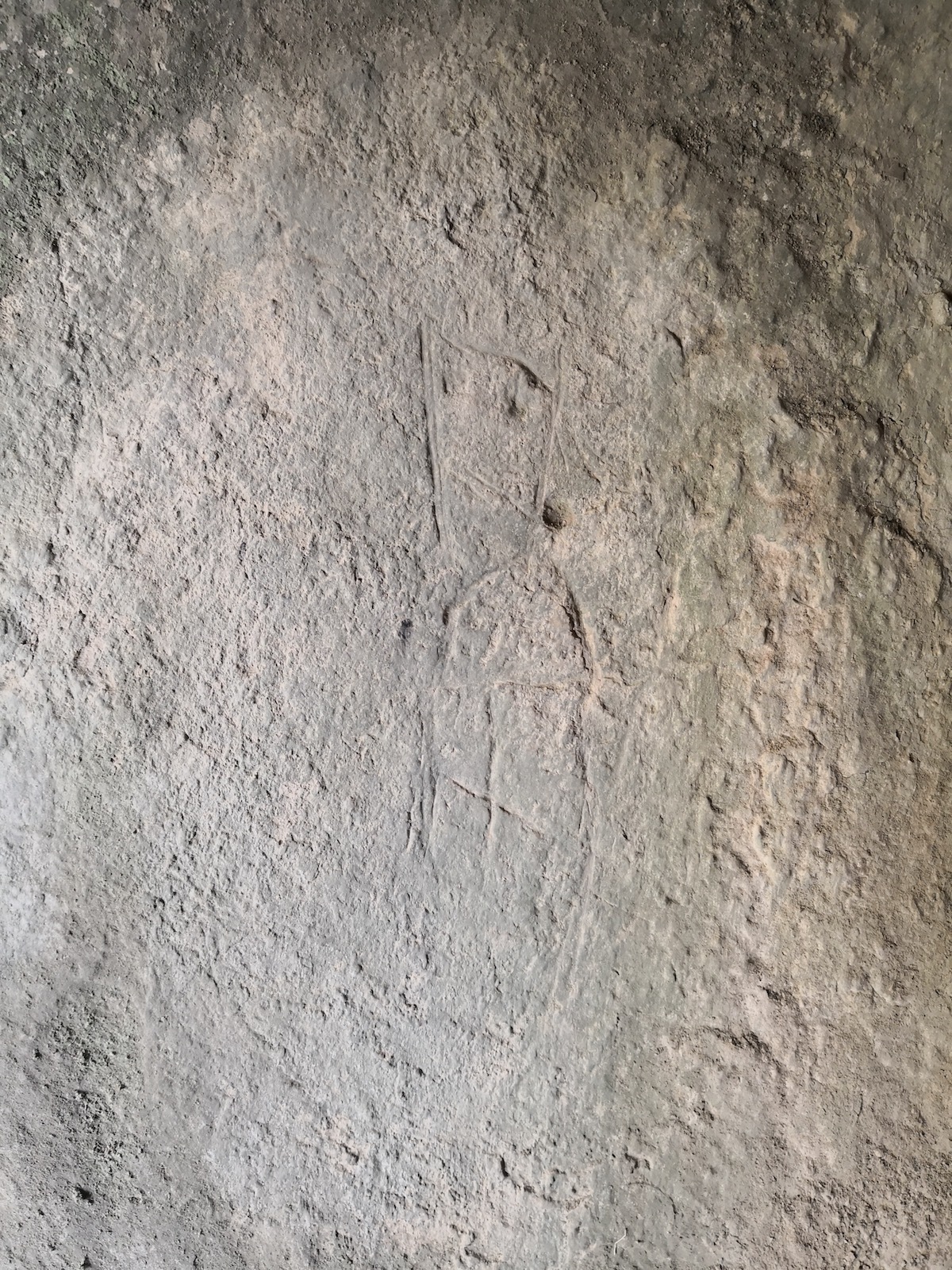 图13：平顶侧身人像画