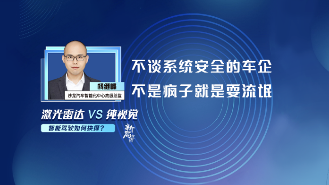 沙龙杨继峰:不谈系统安全的车企，不是疯子就是耍流氓