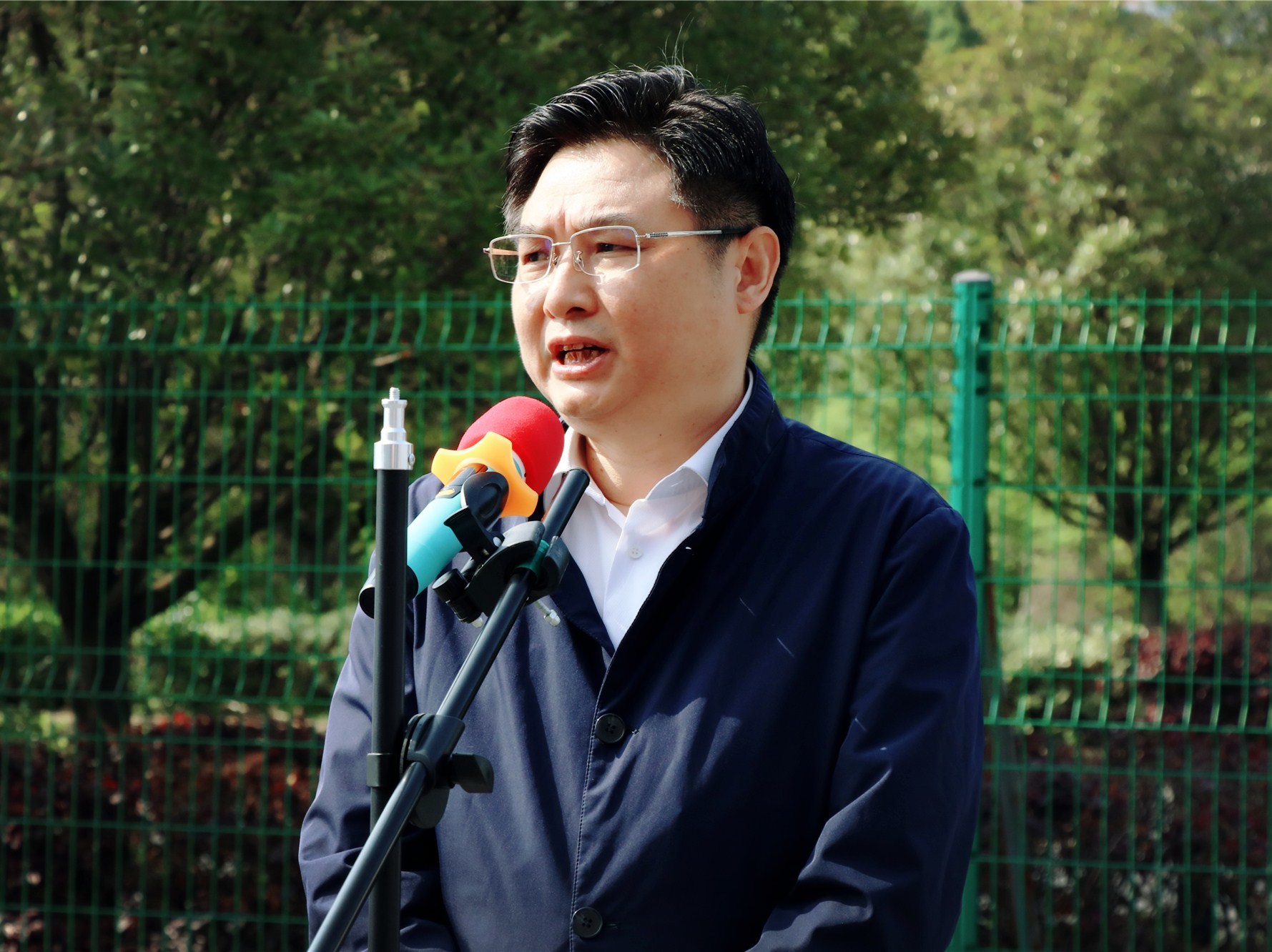 湖北省农业农村厅党组成员,副厅长陈志勇 (袁苑 摄)