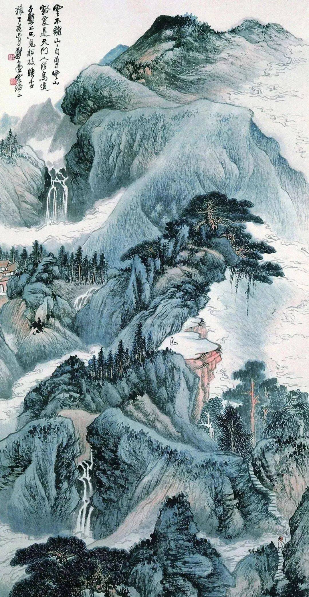 鄭午昌 山水圖 郑午昌山水：笔墨精到，神韵悠扬