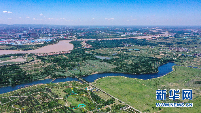 图为济南黄河流域景色.新华网发(济南新旧动能转换起步区供图)