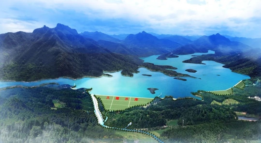 成都市久隆水库效果图