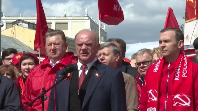 俄共举行劳动节集会：这一次 是西方势力向俄罗斯宣战