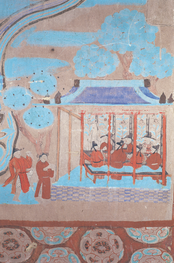 亭子酒肆，莫高窟第108窟，中唐