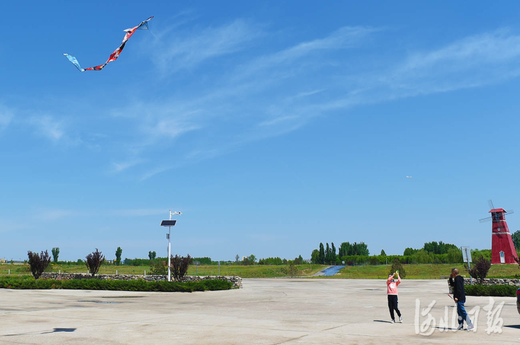 “五一”长假,石家庄市民带孩子来到郊外游玩,放飞心情。河北日报记者赵永辉摄影报道