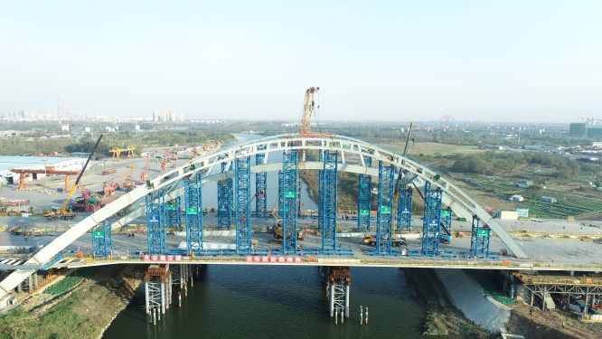 合肥市广德路跨南淝河桥正式建成通车