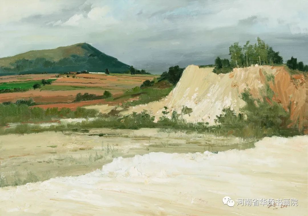 《静静的湖畔》 80cm×100cm 布面油画《巩义写生》之三 60cm×73cm