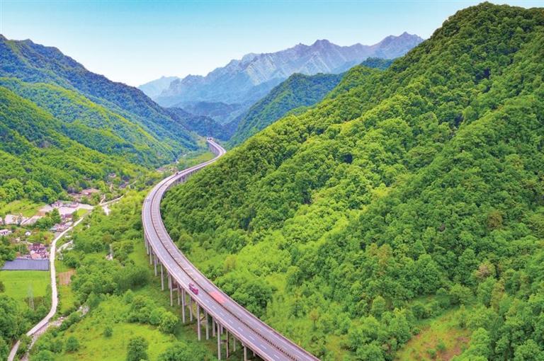 宝天高速公路麦积段被誉为“百里生态长廊”
