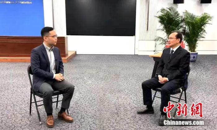 <a target='_blank' href='/'>中新社</a>“中国焦点面对面”对话国家统计局副局长盛来运。迟瀚宇 摄