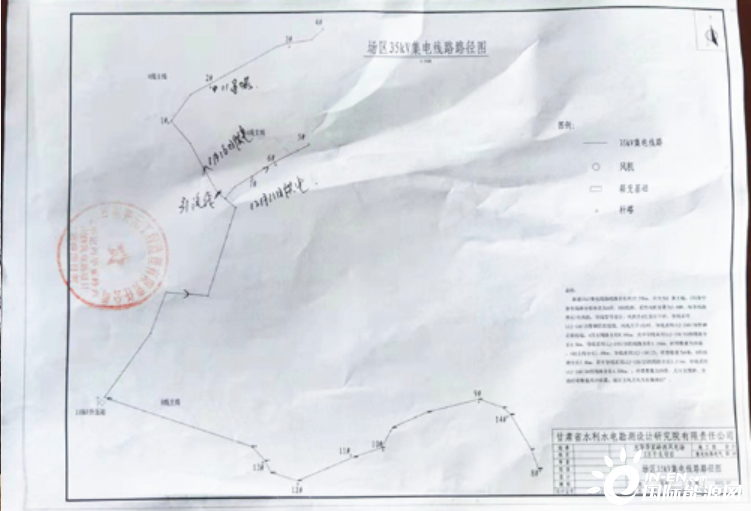 场区35KV集电线路路径图