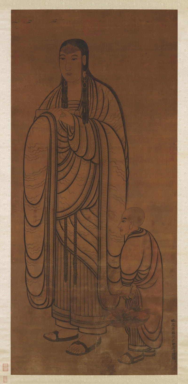 明 吴彬画 鱼篮观音