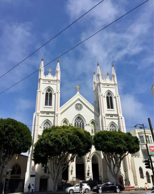 旧金山主保圣人阿西西的圣方济座堂，摄于2016年8月