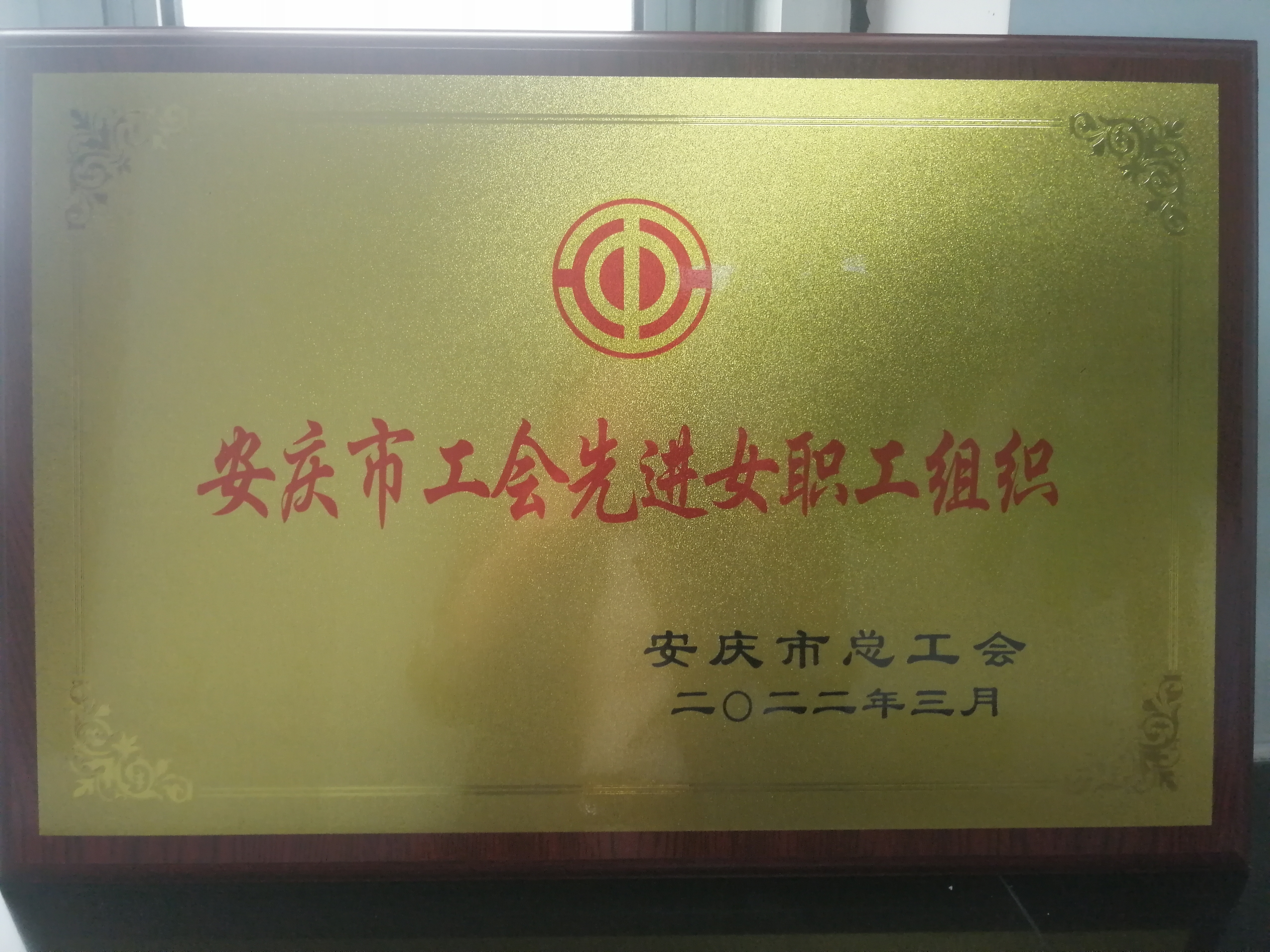 安庆建行工会女职工委员会荣获安庆市工会先进女职工组织称号