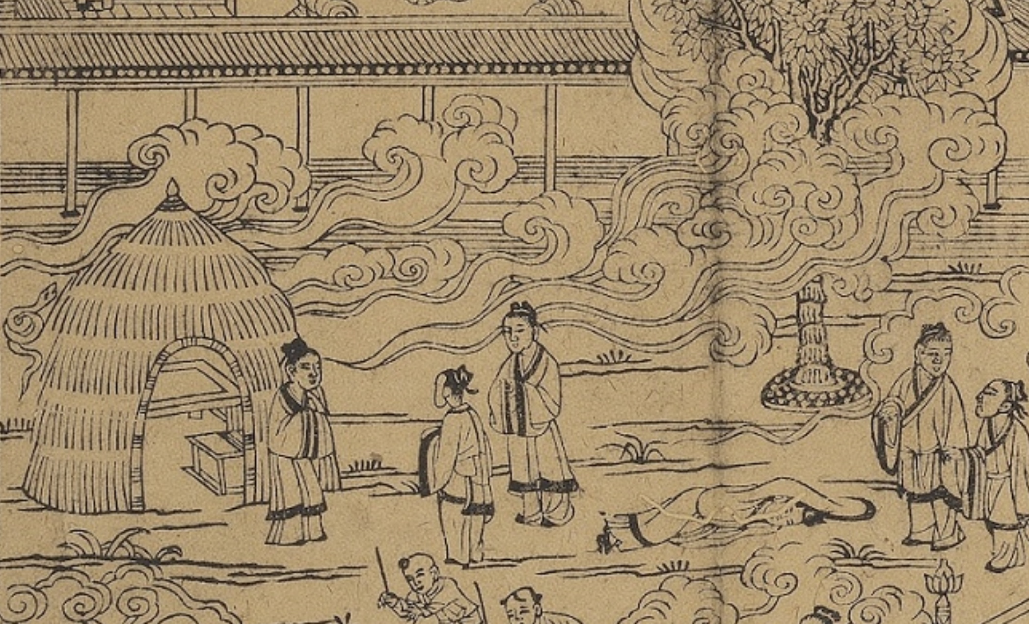 宋刊苏写本 《妙法莲华经·卷二》扉画（局部） 姚秦 鸠摩罗什译