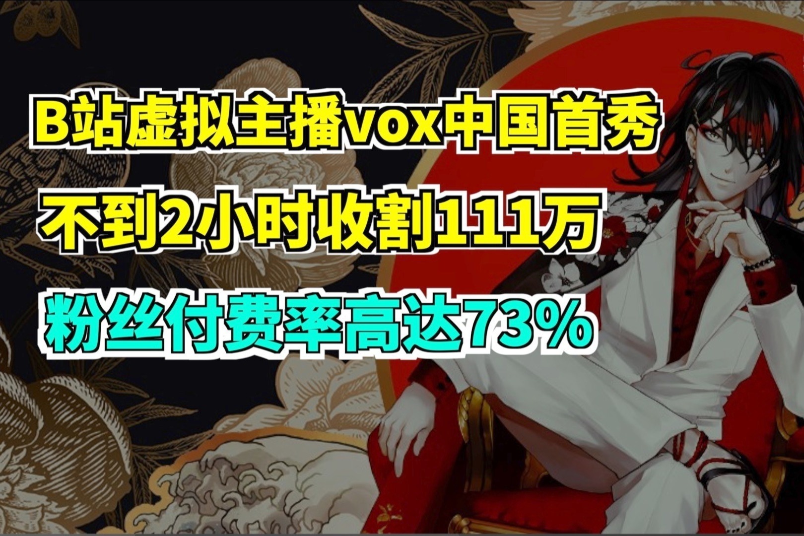 直播不到2小时，收割111万！全程说英文的日本虚拟主播vox杀疯了