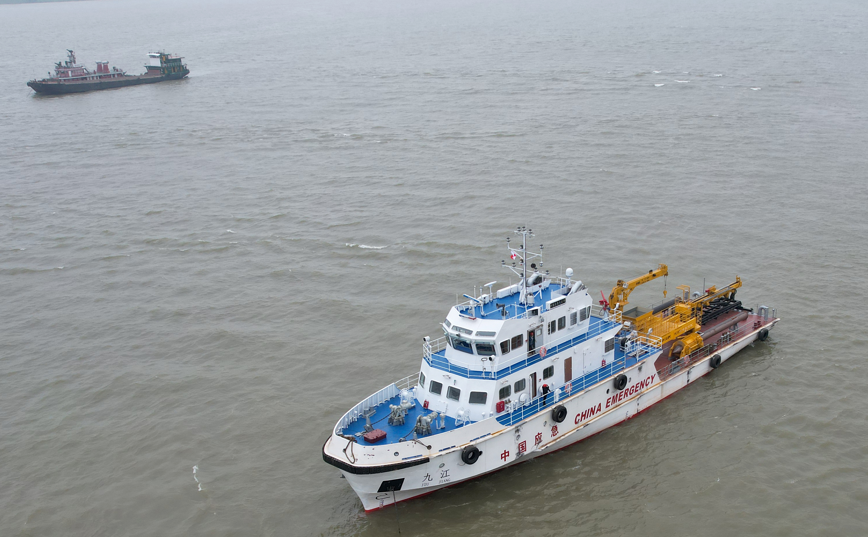 中国应急九江号首次参与防汛演练