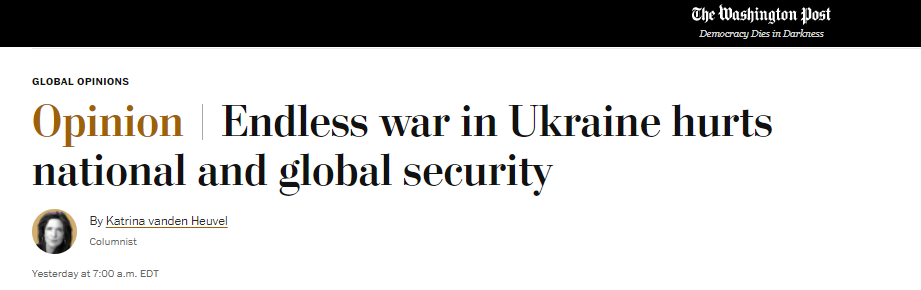 美媒：让乌克兰就范尽快结束战争 更符合美国利益