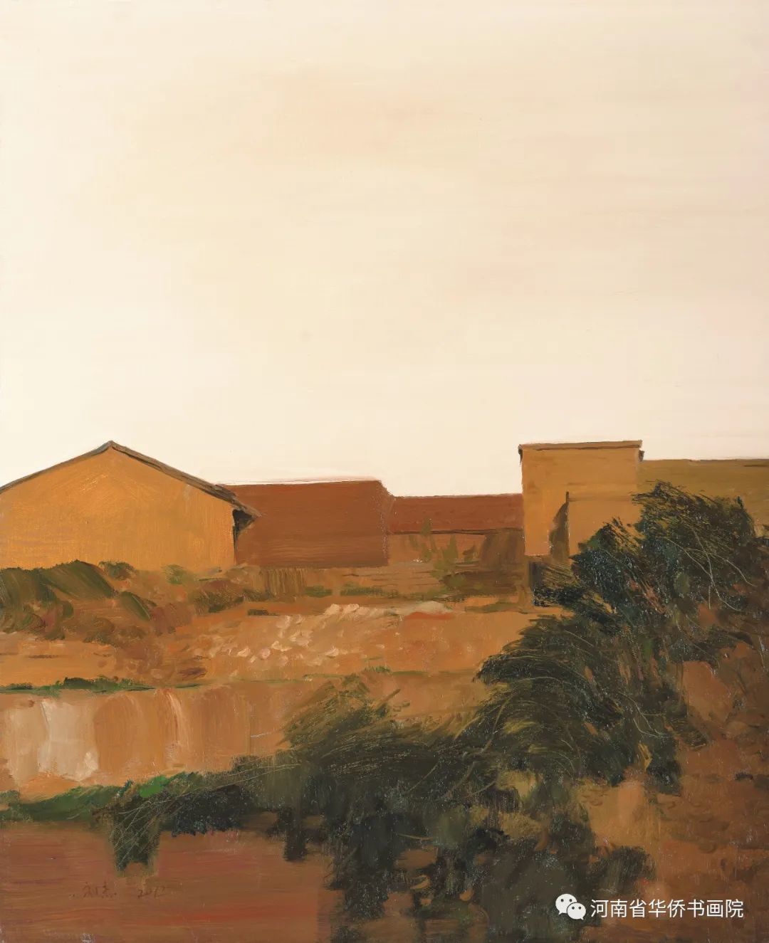 油画《登封写生》之一 100cm×70cm 布面油画《登封雷家沟写生》之二