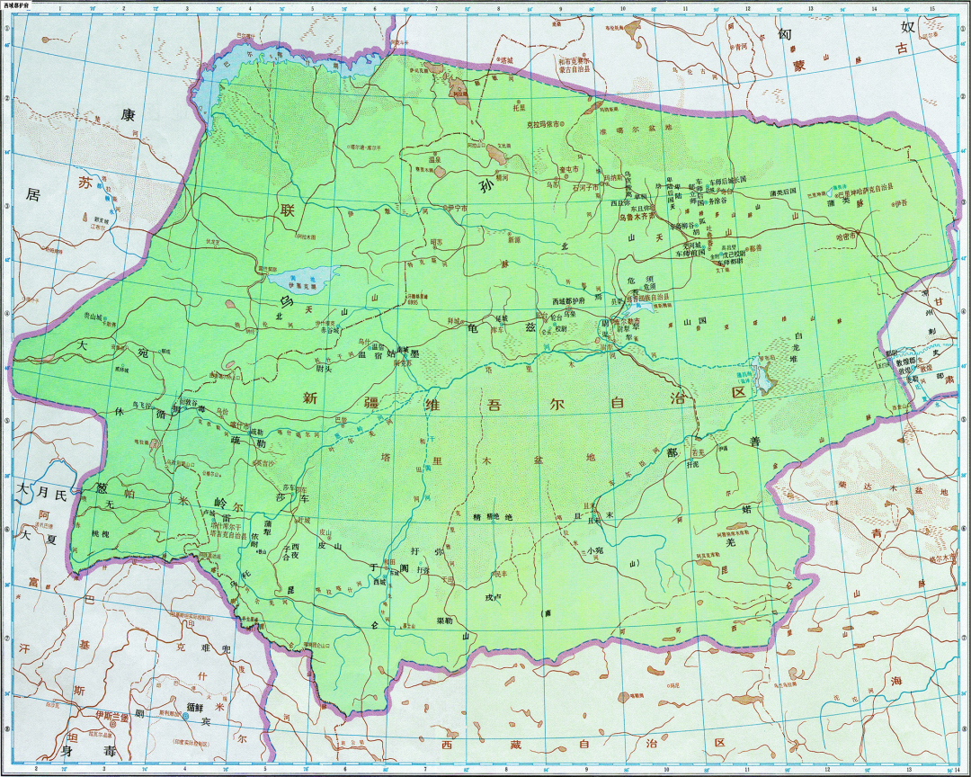西域都护府丨图源《中国历史地图集》