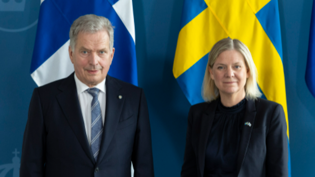 【时事新闻】瑞典及芬兰领导人：两国将于18日一起提交加入北约的申请