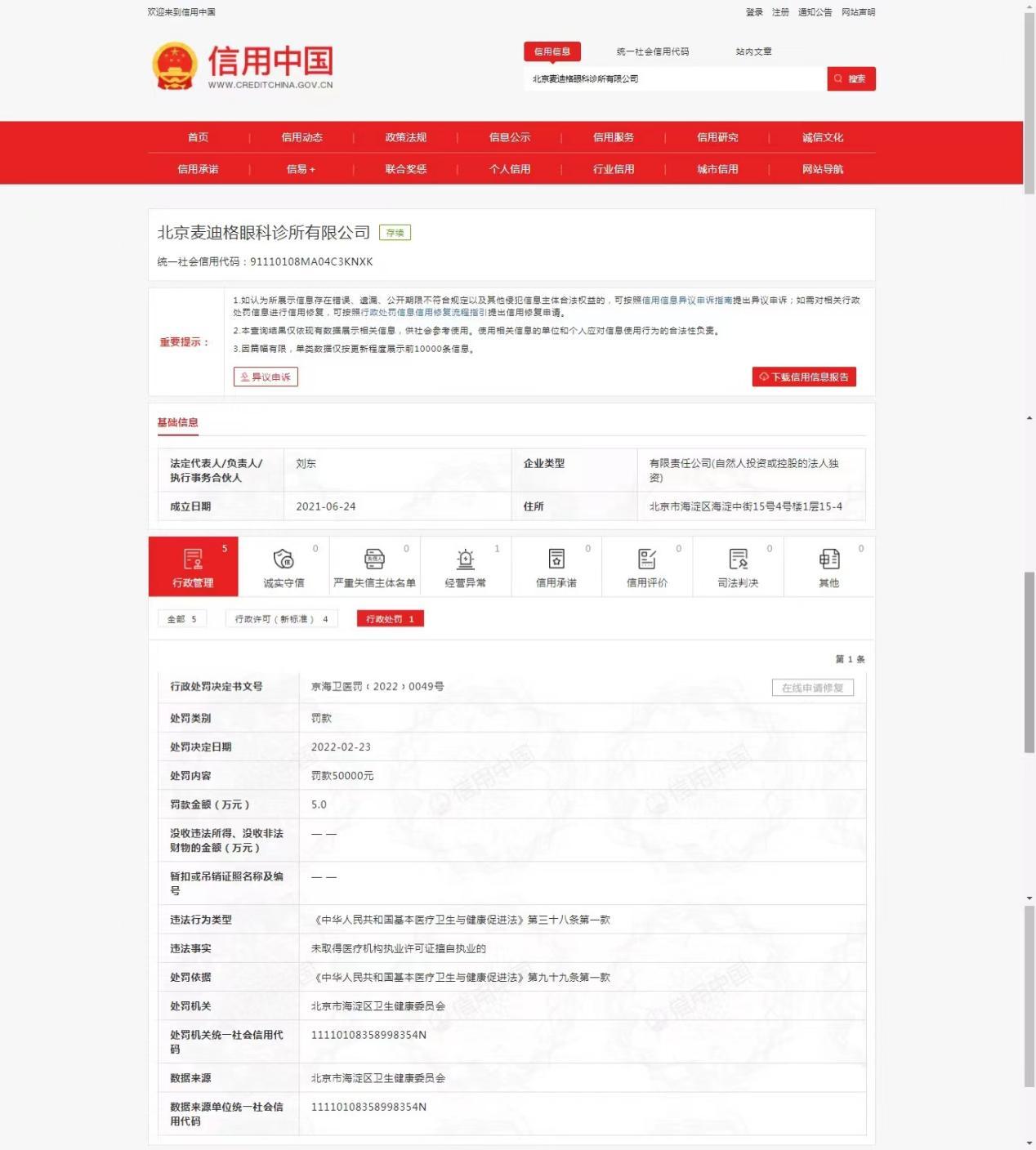一月之内遭遇“三连罚”，济南麦迪格眼科医院怎么了？