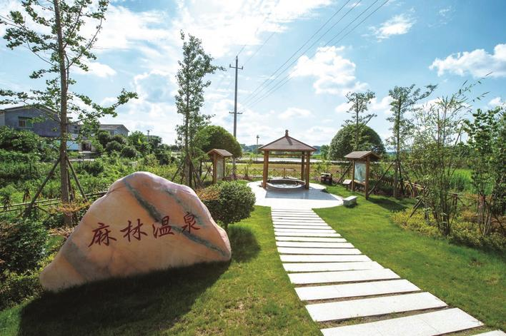 图为长沙县路口镇麻林温泉出水口.县文旅局供图