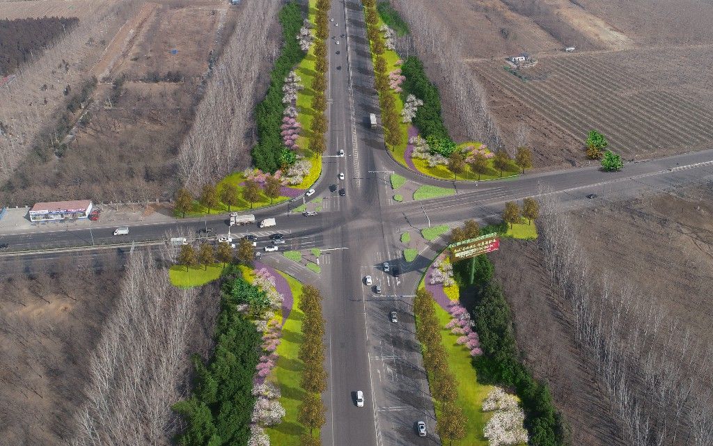 日兰高速16出口连接线宁安大道沿线