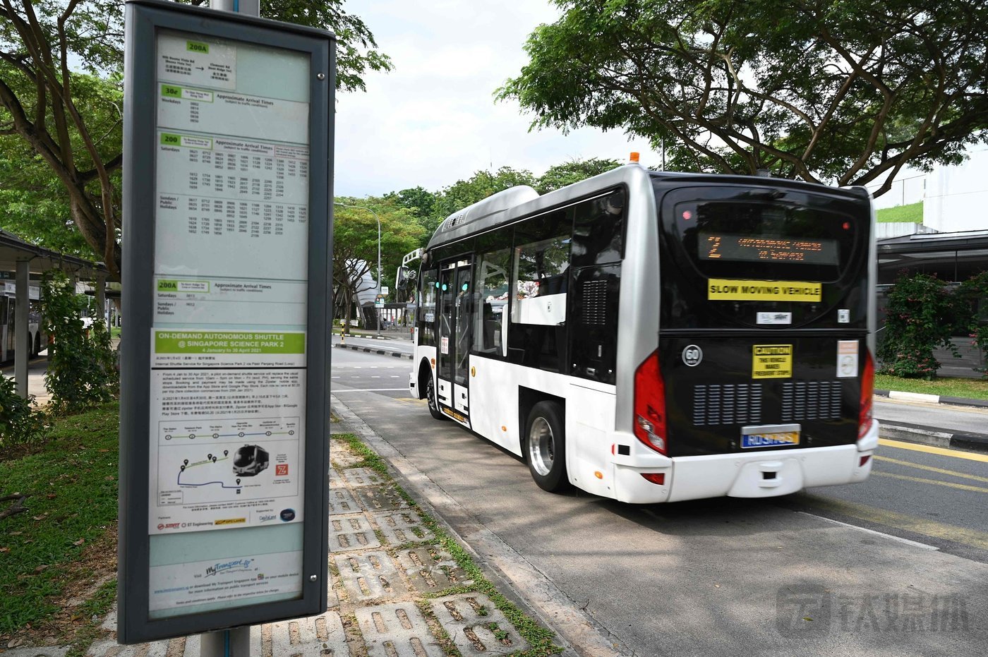 2021年1月26日，新加坡开始试运营无人驾驶公交车（图片来源：视觉中国）