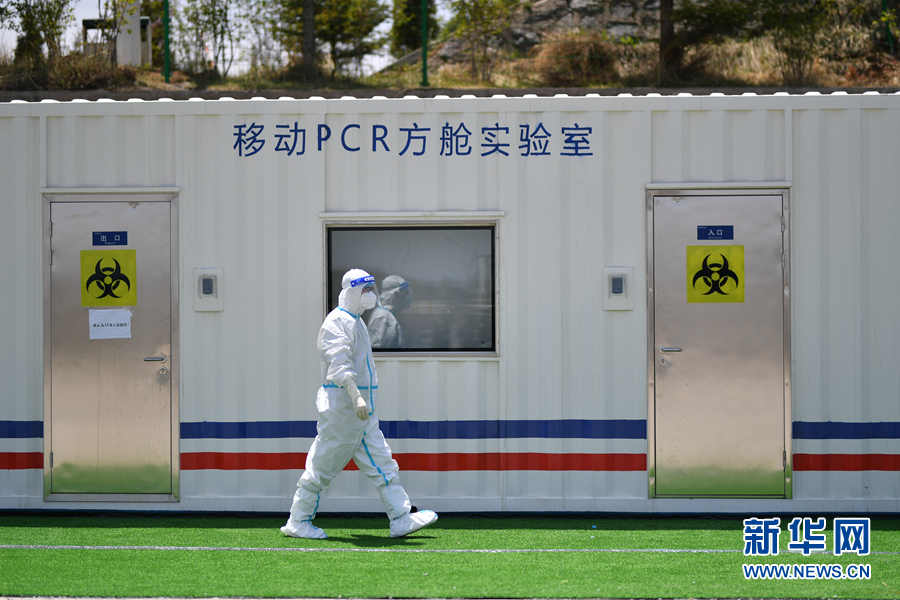 甘肃省核酸检测支援队工作人员前往移动放舱实验室工作 新华网发