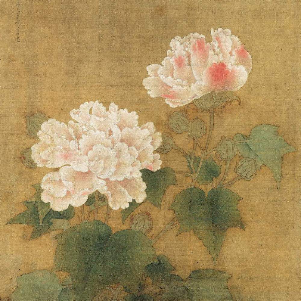 南宋 李迪《红白芙蓉图》