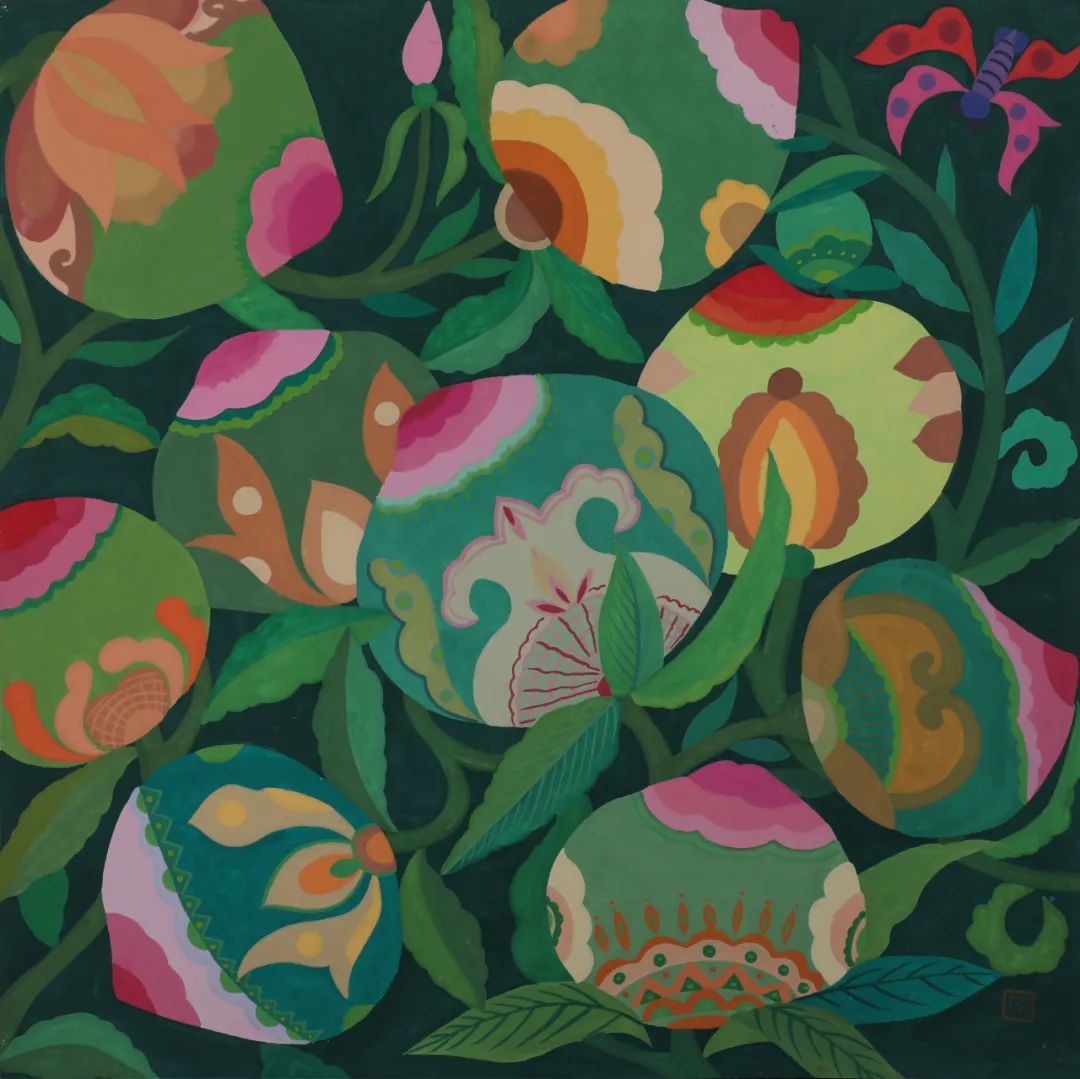 喜讯馆属农民画团队的五幅作品入选浙江省现代农民绘画农民画活动