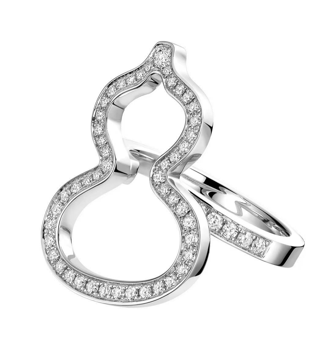 qeelin wulu 18k 玫瑰金钻石及翡翠戒指展现了品牌标志性的精湛技艺和