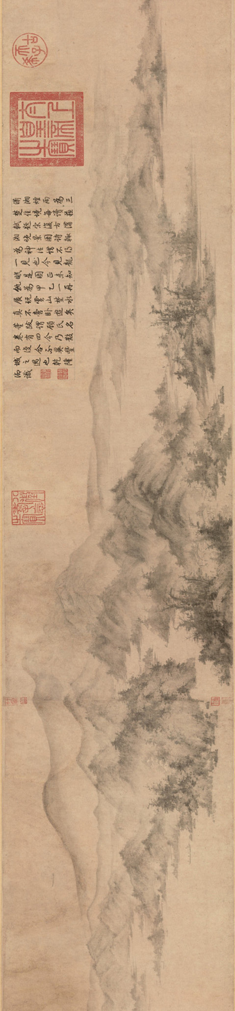 《潇湘卧游图卷》（局部） 纸本墨画 东京国立博物馆藏