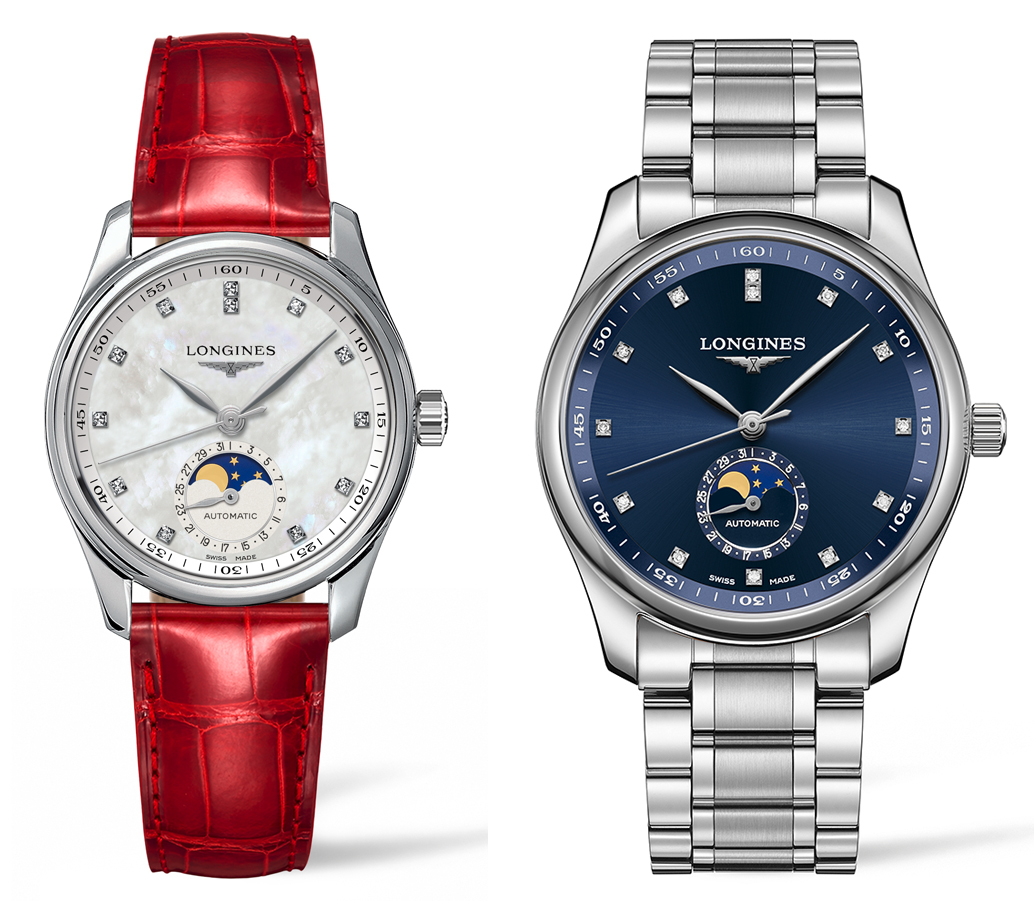 浪琴表名匠系列月相对表