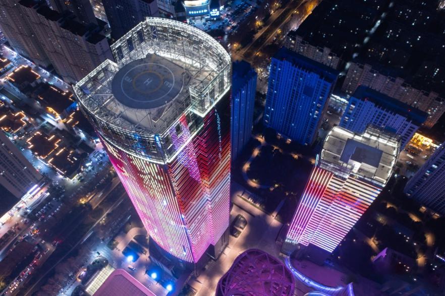 图:洛阳正大国际广场夜景(图片来源:视觉洛阳)