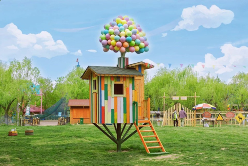 露营体验奇幻泡泡浑水摸鱼城阳翠林云庄端午假期解锁新玩法