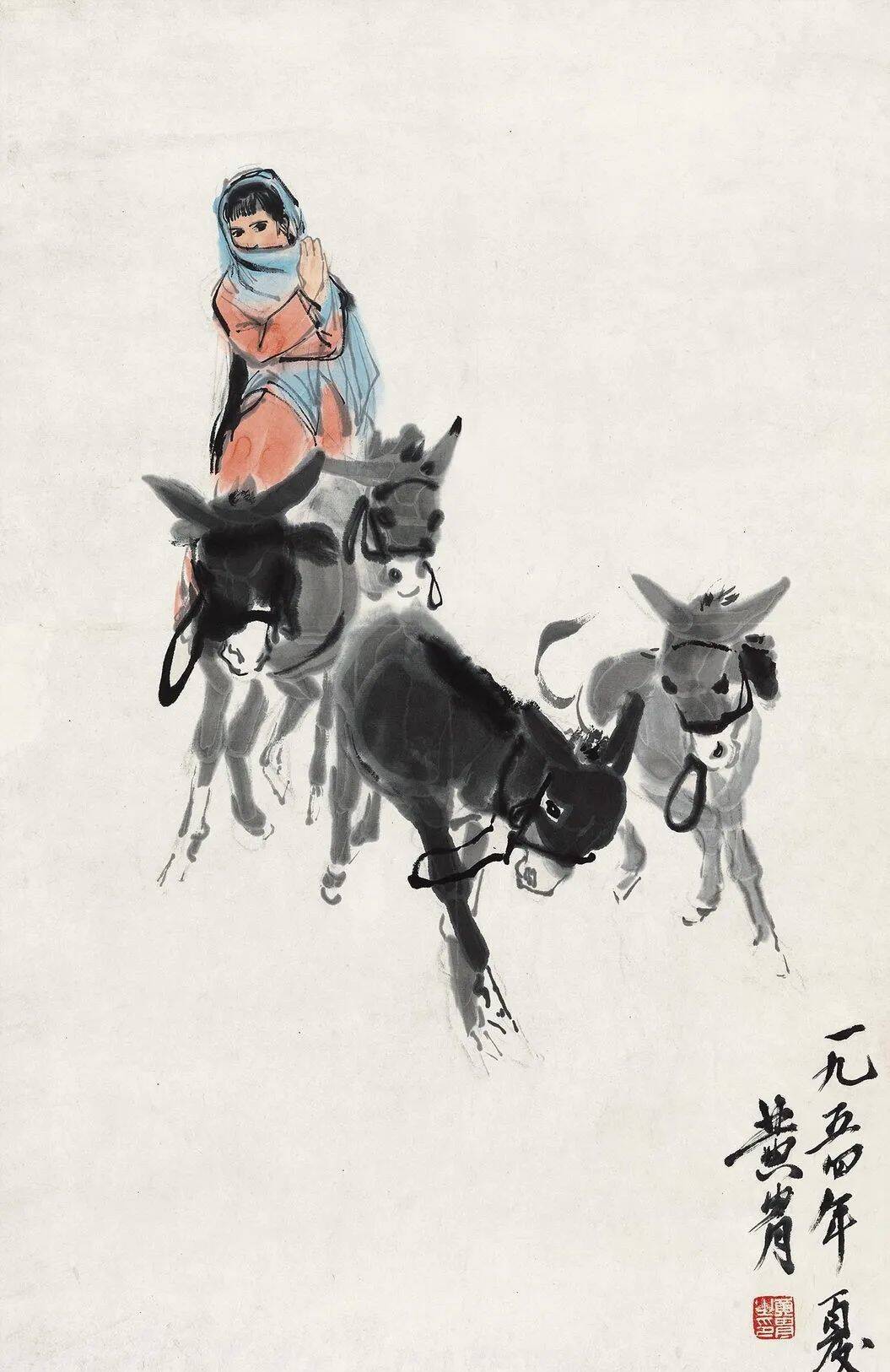 黄胄画驴，高清50幅