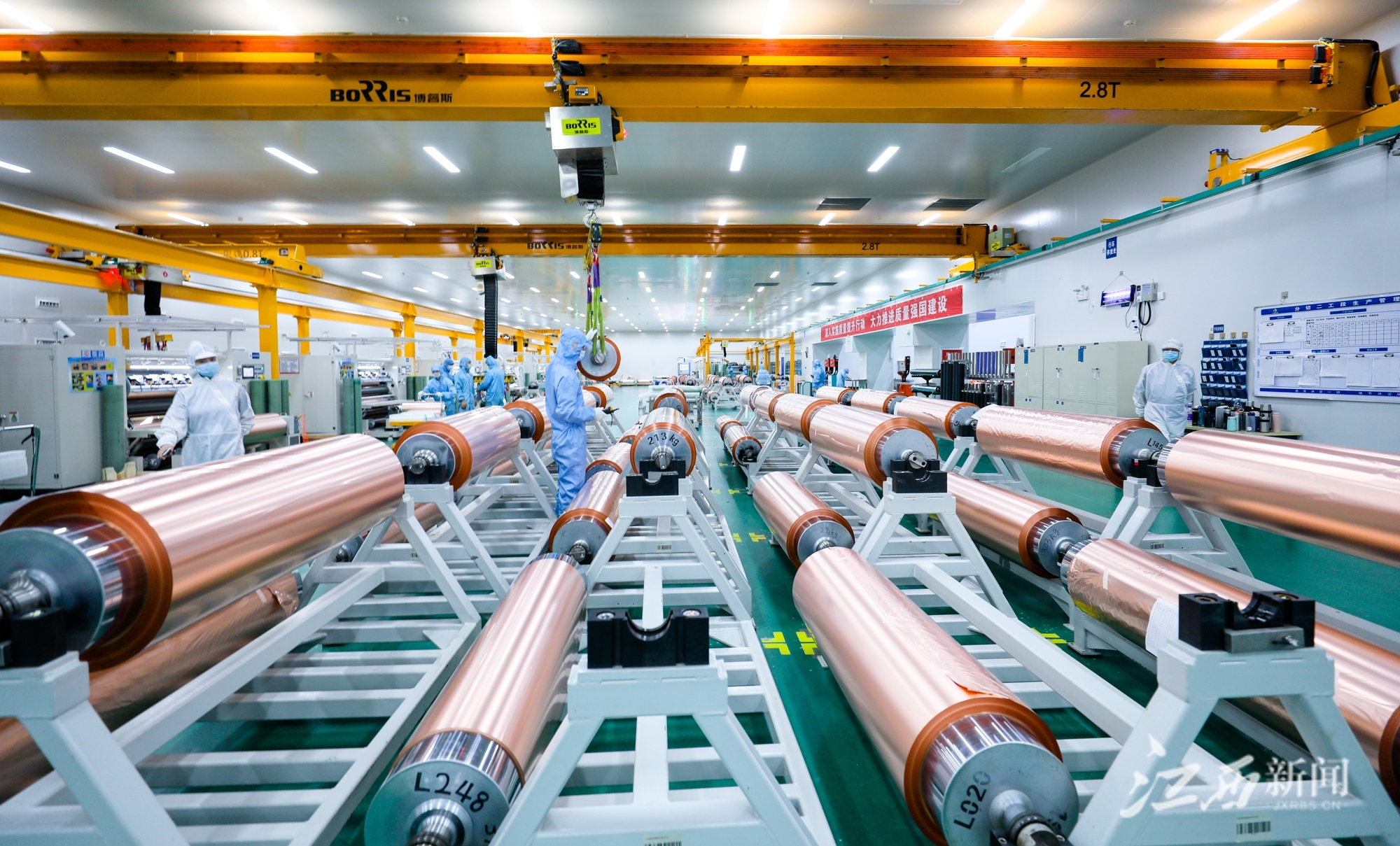 锂电铜箔生产现场