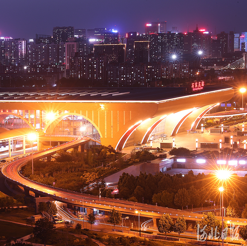 石家庄夜景 北国图片