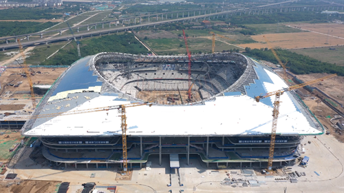 西安国际足球中心航拍