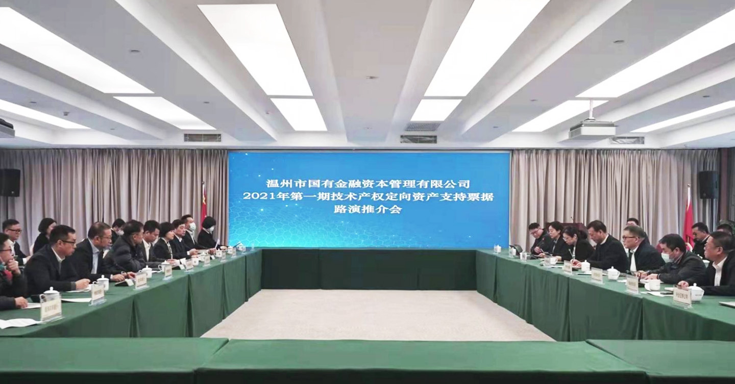2021年12月,温州举办第一期技术产权定向资产支持票据路演推介会,助力破解科技型中小企业“融资难、融资贵”难题。温州市财政局供图