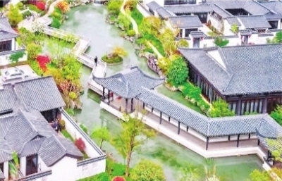 咸宁梓山湖新城江南里颐养小镇环境优雅。