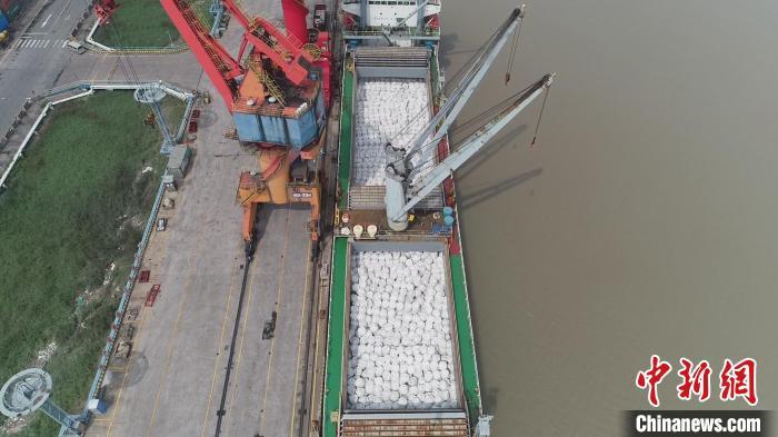 船舶靠泊现场。 麻宏宇 摄