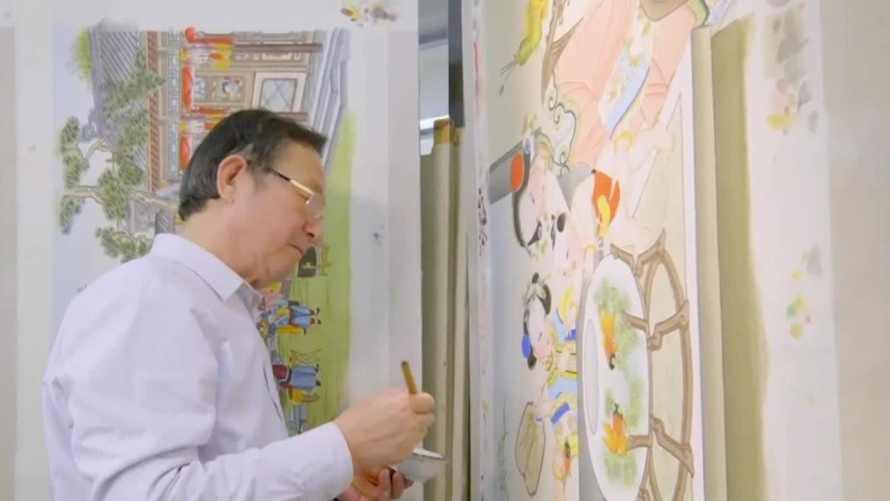 杨柳青木版年画国家级非遗传承人冯庆钜的手艺，得益于师父们多年的教诲