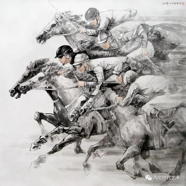 《风驰电掣》（180x180cm）
