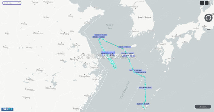 轨迹曝光！美军侦察机在长三角外海空域高强度折返