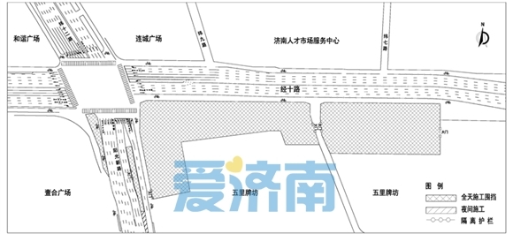 三期施工交通组织示意图（2022年8月16日—2022年9月15日）