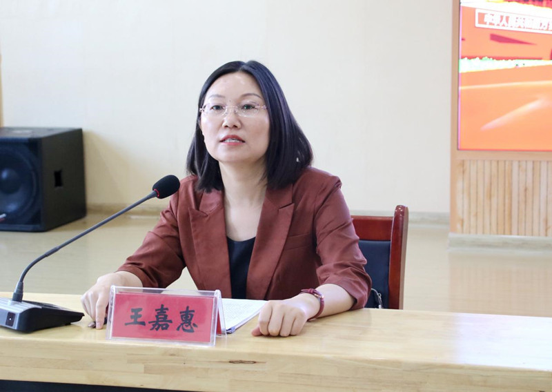 会上,王嘉惠领学了中国共产主义青年团成立100周年大会精神.